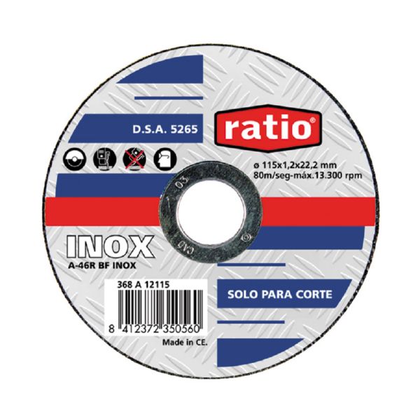 Disco corte inox/metal RATIO.