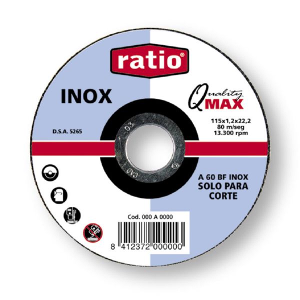 Disco corte inox/metal RATIO Quality Max