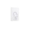 COLGADOR ADHERENTE REUTILIZABLE TRANSPARENTE BASE 60X47 MM