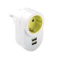 ADAPTADOR 1 TOMA + 2USB